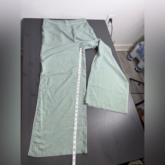 Jason Wu Wide Leg High Rise Green Pants - Picture 8 of 9